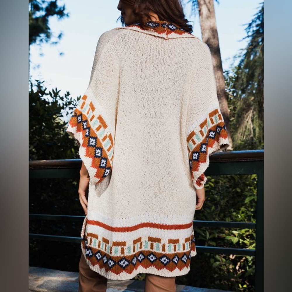 Cardigan Style Lounge Ruana - Picture 2 of 4